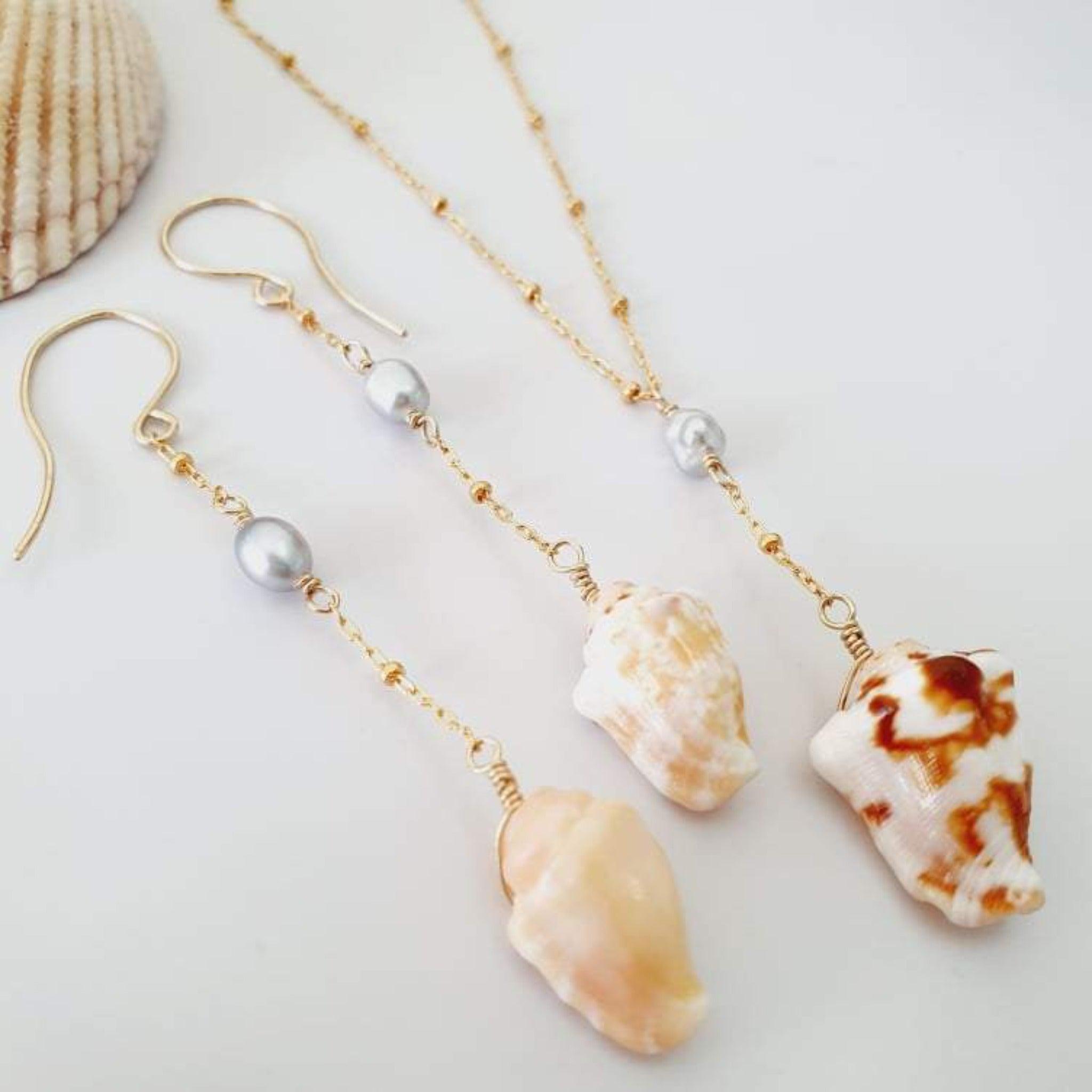 Keshi Pearl Necklace and Earring buy Set