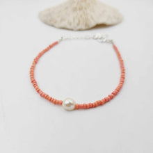 Load image into Gallery viewer, READY TO SHIP Freshwater Pearl &amp; Bead Anklet - 925 Sterling Silver FJD$
