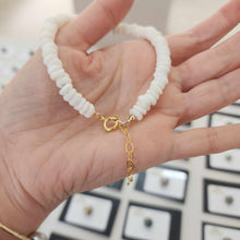 Load image into Gallery viewer, READY TO SHIP Fiji Saltwater Pearl &amp; Shell Money Bracelet - 14k Gold Fill FJD$
