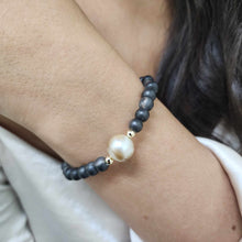 Load image into Gallery viewer, READY TO SHIP Bead Graded Saltwater Pearl Bracelet in 14k Gold Fill #2159 - FJD$
