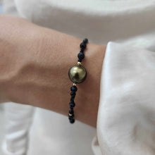 Load image into Gallery viewer, READY TO SHIP Bead Graded Saltwater Pearl Bracelet in 14k Gold Fill #3143 - FJD$
