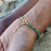 Load image into Gallery viewer, READY TO SHIP Palm Tree Charm &amp; Bead Bracelet - 14k Gold Fill FJD$
