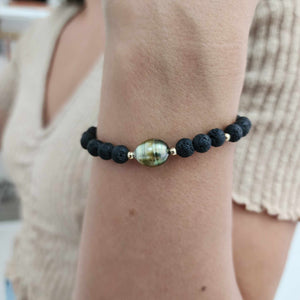 CONTACT US TO RECREATE THIS SOLD OUT STYLE Unisex Civa Fiji Pearl &  Lava Stone Bracelet - 14k Gold Fill FJD$