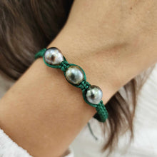 Load image into Gallery viewer, READY TO SHIP Unisex Woven Civa Fiji Pearl Trio Bracelet - FJD$
