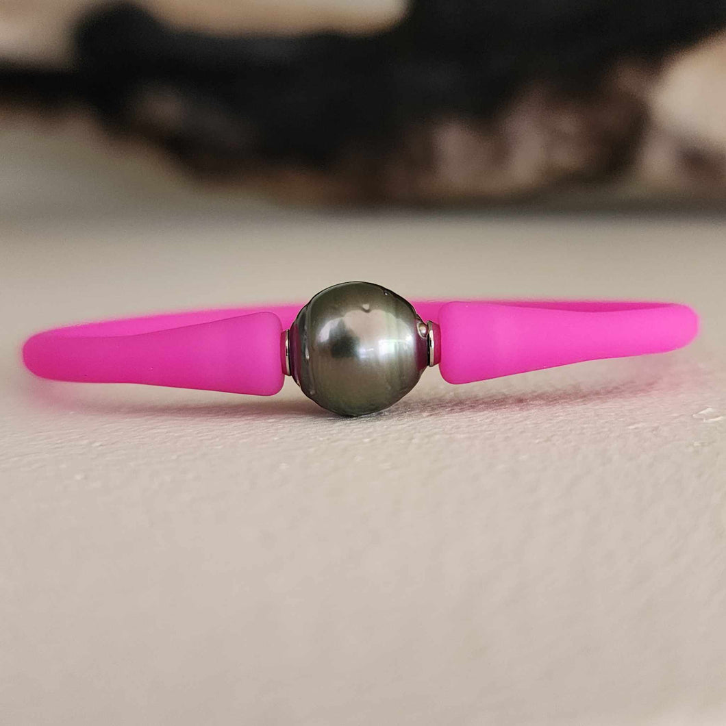 READY TO SHIP Unisex Civa Fiji Pearl Bracelet - Soft Stretch Rubber FJD$