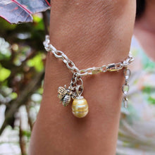 Load image into Gallery viewer, READY TO SHIP Civa Fiji Graded Pearl &amp; Honey Bee Charm Bracelet - 925 Sterling Silver FJD$
