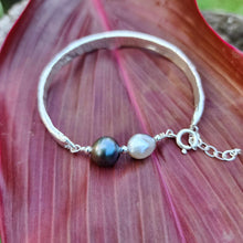 Load image into Gallery viewer, READY TO SHIP Civa Fiji Pearl Duo Organic Cast Bracelet - 925 Sterling Silver FJD$
