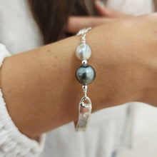 Load image into Gallery viewer, READY TO SHIP Civa Fiji Pearl Duo Organic Cast Bracelet - 925 Sterling Silver FJD$
