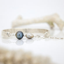 Load image into Gallery viewer, READY TO SHIP Civa Fiji Pearl Duo Organic Cast Bracelet - 925 Sterling Silver FJD$
