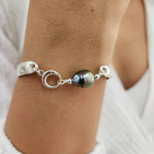 Load image into Gallery viewer, READY TO SHIP Civa Fiji Pearl Organic Cast Bracelet - 925 Sterling Silver FJD$
