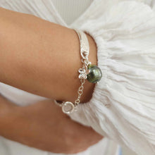 Load image into Gallery viewer, READY TO SHIP Civa Fiji Pearl Organic Cast Bracelet with Frangipani charm - 925 Sterling Silver FJD$
