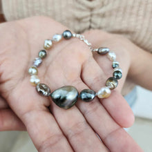 Load image into Gallery viewer, READY TO SHIP Civa Fiji Keshi &amp; Baroque Pearl Bracelet - 925 Sterling Silver FJD$
