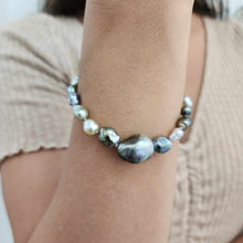 Load image into Gallery viewer, READY TO SHIP Civa Fiji Keshi &amp; Baroque Pearl Bracelet - 925 Sterling Silver FJD$
