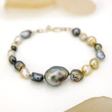 Load image into Gallery viewer, READY TO SHIP Civa Fiji Keshi &amp; Baroque Pearl Bracelet - 925 Sterling Silver FJD$
