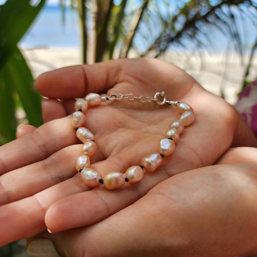 READY TO SHIP Freshwater Pearl Bracelet - 925 Sterling Silver FJD$