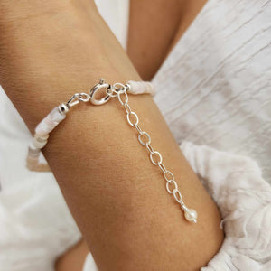 READY TO SHIP Polymer Bead & Freshwater Pearl Bracelet - 925 Sterling Silver FJD$