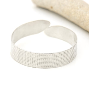 READY TO SHIP Textured Recycled Silver Cuff - 925 Sterling Silver FJD$