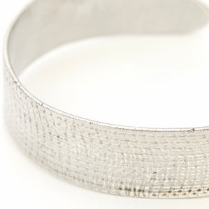 READY TO SHIP Textured Recycled Silver Cuff - 925 Sterling Silver FJD$