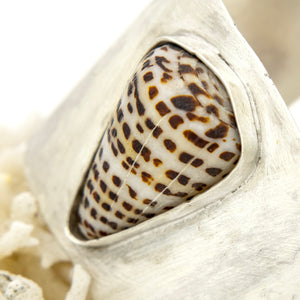 READY TO SHIP Bezel Set Shell Cuff - 925 Sterling Silver FJD$