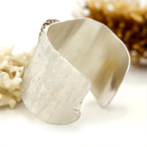 READY TO SHIP Bezel Set Shell Cuff - 925 Sterling Silver FJD$