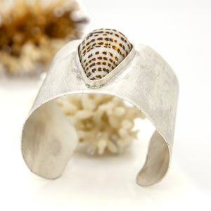 READY TO SHIP Bezel Set Shell Cuff - 925 Sterling Silver FJD$