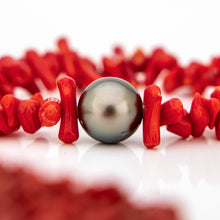 Load image into Gallery viewer, READY TO SHIP Civa Fiji Pearl Red Coral Stretch Bracelet - FJD$
