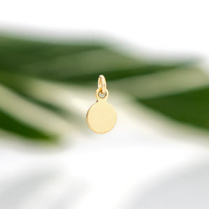 CUSTOM ENGRAVED Disc Charms -  14k Gold Fill FJD$