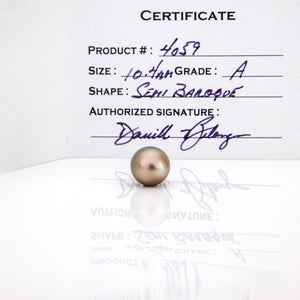 Fiji Loose Saltwater Pearl with Grade Certificate #4059 - FJD$