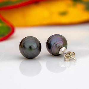 READY TO SHIP Civa Fiji Saltwater Pearl Stud Earrings - 925 Sterling Silver FJD$