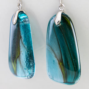 READY TO SHIP Loloma Glass Drop Earrings in 925 Sterling Silver - FJD$