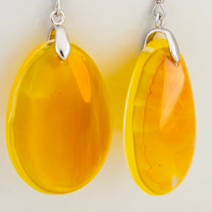 READY TO SHIP Loloma Glass Drop Earrings in 925 Sterling Silver - FJD$