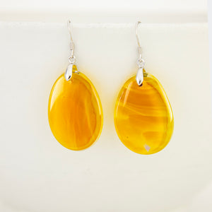 READY TO SHIP Loloma Glass Drop Earrings in 925 Sterling Silver - FJD$