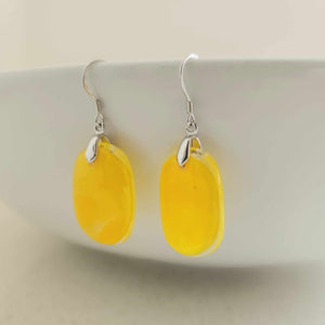 READY TO SHIP Loloma Glass Drop Earrings in 925 Sterling Silver - FJD$