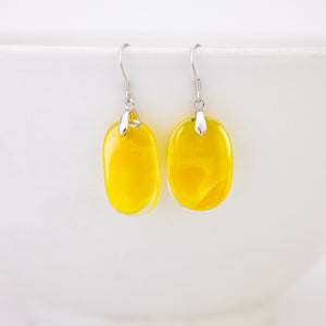 READY TO SHIP Loloma Glass Drop Earrings in 925 Sterling Silver - FJD$