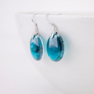 READY TO SHIP Loloma Glass Drop Earrings in 925 Sterling Silver - FJD$