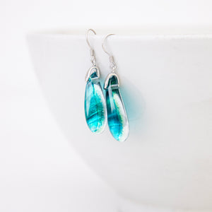 READY TO SHIP Loloma Glass Drop Earrings in 925 Sterling Silver - FJD$