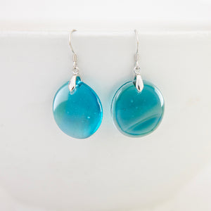 READY TO SHIP Loloma Glass Drop Earrings in 925 Sterling Silver - FJD$