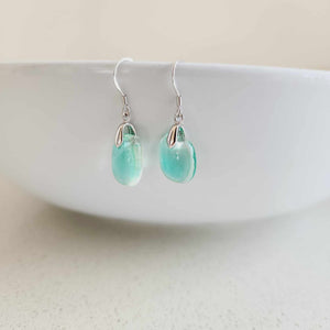 READY TO SHIP Loloma Glass Drop Earrings in 925 Sterling Silver - FJD$