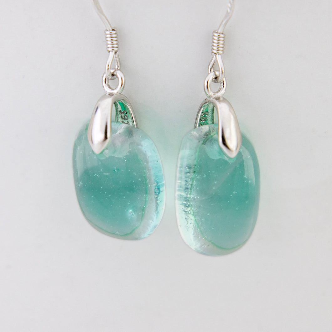 READY TO SHIP Loloma Glass Drop Earrings in 925 Sterling Silver - FJD$