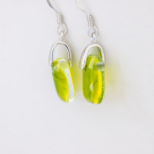 READY TO SHIP Loloma Glass Drop Earrings in 925 Sterling Silver - FJD$