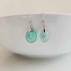 READY TO SHIP Loloma Glass Drop Earrings in 925 Sterling Silver - FJD$