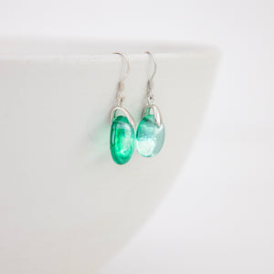 READY TO SHIP Loloma Glass Drop Earrings in 925 Sterling Silver - FJD$