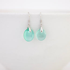 READY TO SHIP Loloma Glass Drop Earrings in 925 Sterling Silver - FJD$