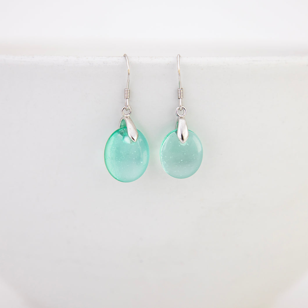 READY TO SHIP Loloma Glass Drop Earrings in 925 Sterling Silver - FJD$