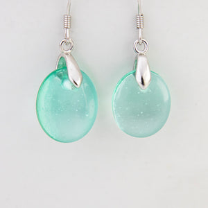 READY TO SHIP Loloma Glass Drop Earrings in 925 Sterling Silver - FJD$