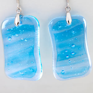 READY TO SHIP Loloma Glass Drop Earrings in 925 Sterling Silver - FJD$