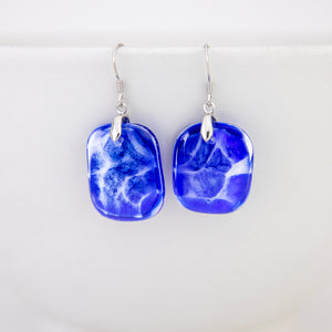 READY TO SHIP Loloma Glass Drop Earrings in 925 Sterling Silver - FJD$