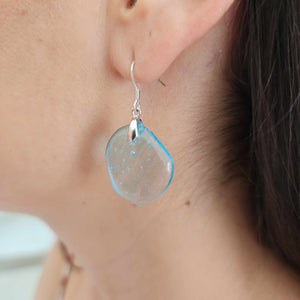 READY TO SHIP Loloma Glass Drop Earrings in 925 Sterling Silver - FJD$