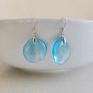 READY TO SHIP Loloma Glass Drop Earrings in 925 Sterling Silver - FJD$