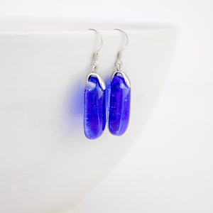 READY TO SHIP Loloma Glass Drop Earrings in 925 Sterling Silver - FJD$